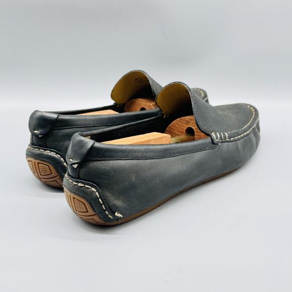 Cole Haan Shoes Mens 10 Black Leather Driving Loafers Slip On Moc Casual Comfort - Picture 8 of 12
